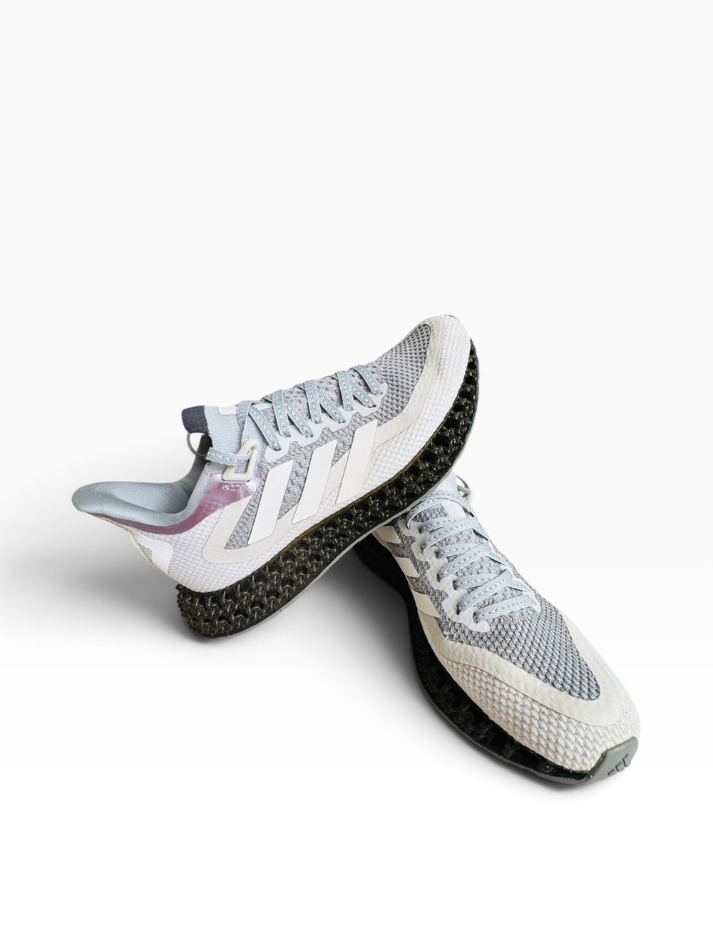 Adidas 4D Women’s Size 6.5 White Gray Running Shoes HP3204 3D Printed Midsole
